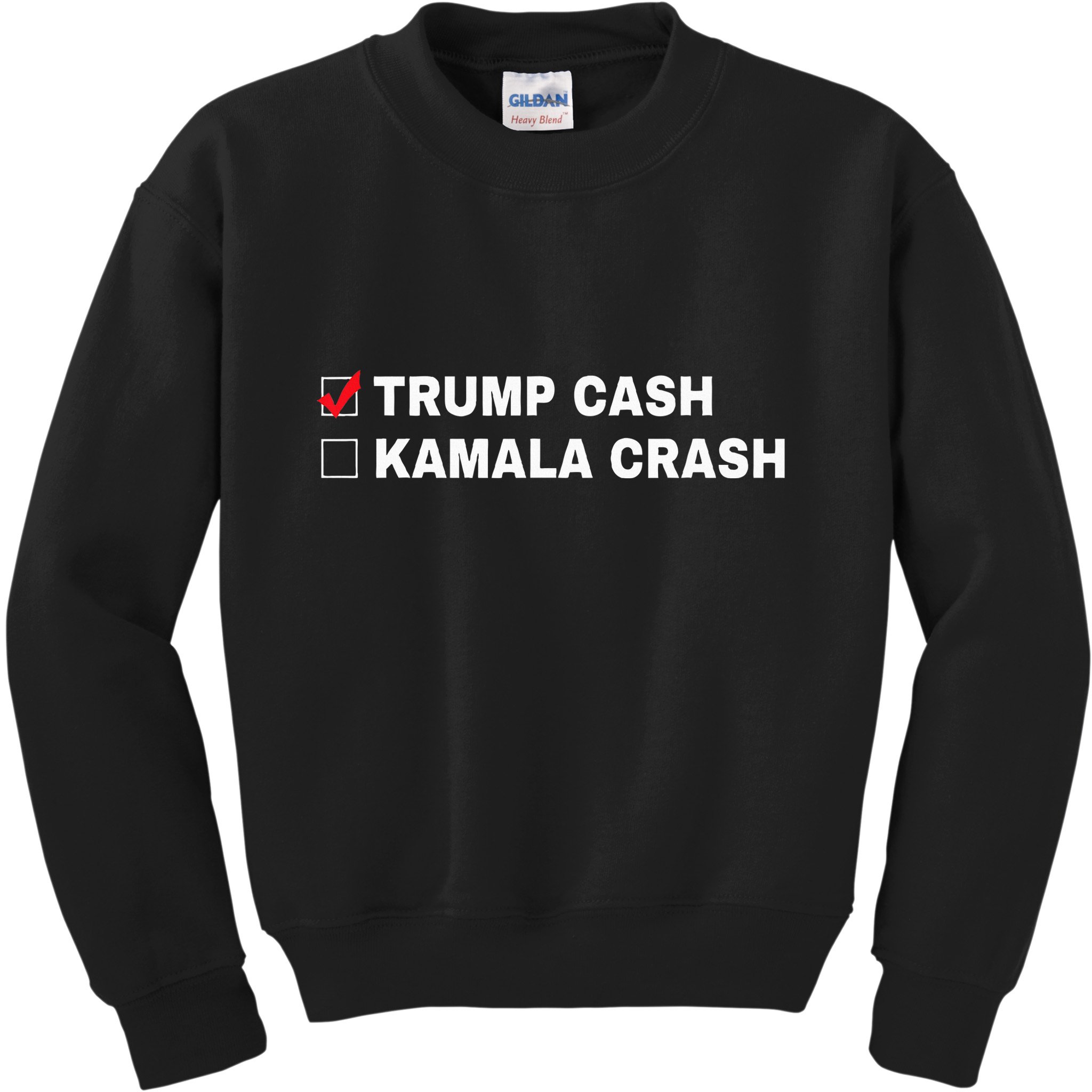 Trump Cash Vs Kamala Crash Funny Voting Humor Kids Sweatshirt