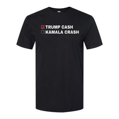 Trump Cash Vs Kamala Crash Funny Voting Humor Softstyle CVC T-Shirt