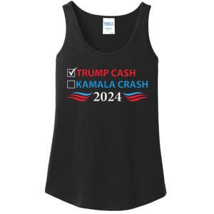 Trump Cash Vs Kamala Crash Funny Voting Ladies Essential Tank