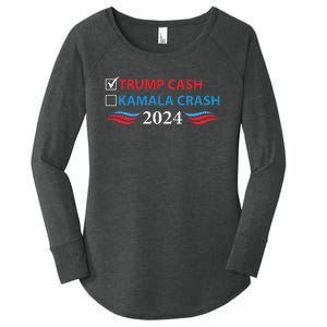 Trump Cash Vs Kamala Crash Women's Perfect Tri Tunic Long Sleeve Shirt