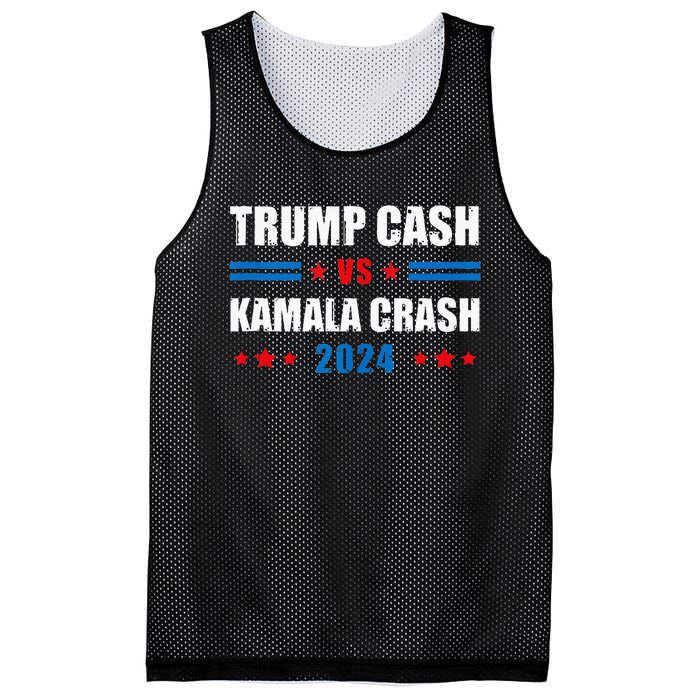 Trump Cash Vs Kamala Crash Mesh Reversible Basketball Jersey Tank