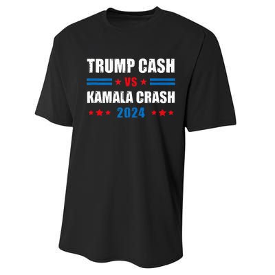 Trump Cash Vs Kamala Crash Performance Sprint T-Shirt