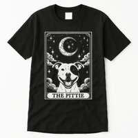 Tarot Card Vintage Crescent Moon Pit Bull Dog Pittie Mom Tall T-Shirt