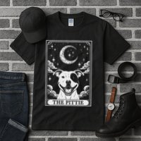 Tarot Card Vintage Crescent Moon Pit Bull Dog Pittie Mom Tall T-Shirt