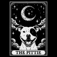 Tarot Card Vintage Crescent Moon Pit Bull Dog Pittie Mom Tall T-Shirt