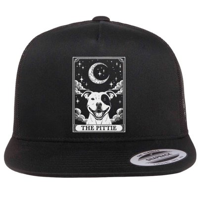 Tarot Card Vintage Crescent Moon Pit Bull Dog Pittie Mom Flatbill Hat