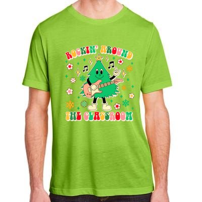 Teacher Christmas Vibes Rockin Around The Classroom Xmas Gift Adult ChromaSoft Performance T-Shirt