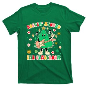 Teacher Christmas Vibes Rockin Around The Classroom Xmas Gift T-Shirt