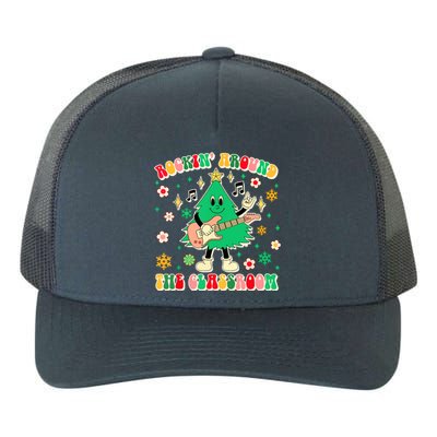 Teacher Christmas Vibes Rockin Around The Classroom Xmas Gift Yupoong Adult 5-Panel Trucker Hat