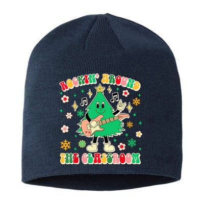 Teacher Christmas Vibes Rockin Around The Classroom Xmas Gift Sustainable Beanie