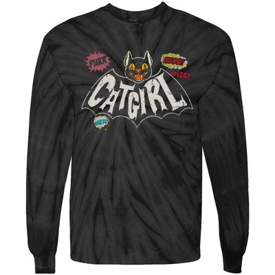 The Catgirl Vintage Tie-Dye Long Sleeve Shirt