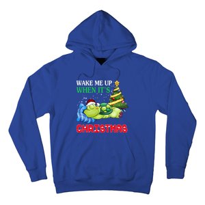 Turtle Christmas Wake Me Up When ItS Christmas Turtle Lover Gift Hoodie