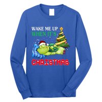 Turtle Christmas Wake Me Up When ItS Christmas Turtle Lover Gift Long Sleeve Shirt