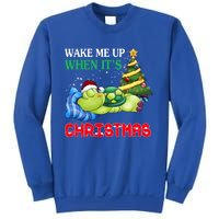 Turtle Christmas Wake Me Up When ItS Christmas Turtle Lover Gift Sweatshirt