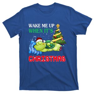 Turtle Christmas Wake Me Up When ItS Christmas Turtle Lover Gift T-Shirt