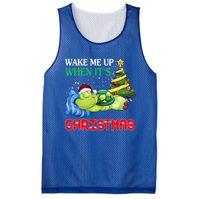 Turtle Christmas Wake Me Up When ItS Christmas Turtle Lover Gift Mesh Reversible Basketball Jersey Tank