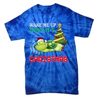 Turtle Christmas Wake Me Up When ItS Christmas Turtle Lover Gift Tie-Dye T-Shirt