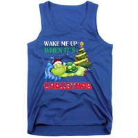 Turtle Christmas Wake Me Up When ItS Christmas Turtle Lover Gift Tank Top