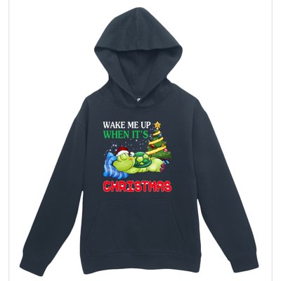 Turtle Christmas Wake Me Up When ItS Christmas Turtle Lover Gift Urban Pullover Hoodie