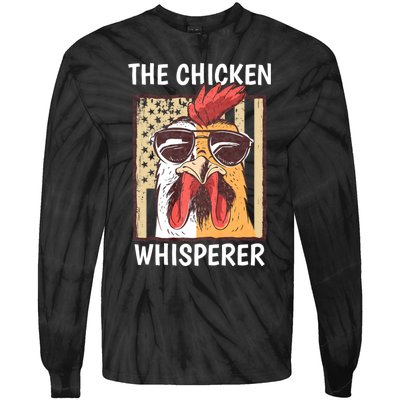 The Chicken Whisperer Farmer Animal Farm Funny Tie-Dye Long Sleeve Shirt