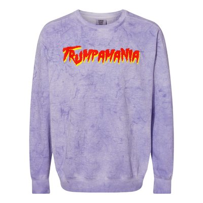 Trumpamania Convention Wrestling Meme Trumpamania Let Trumpamania Run Wild Colorblast Crewneck Sweatshirt