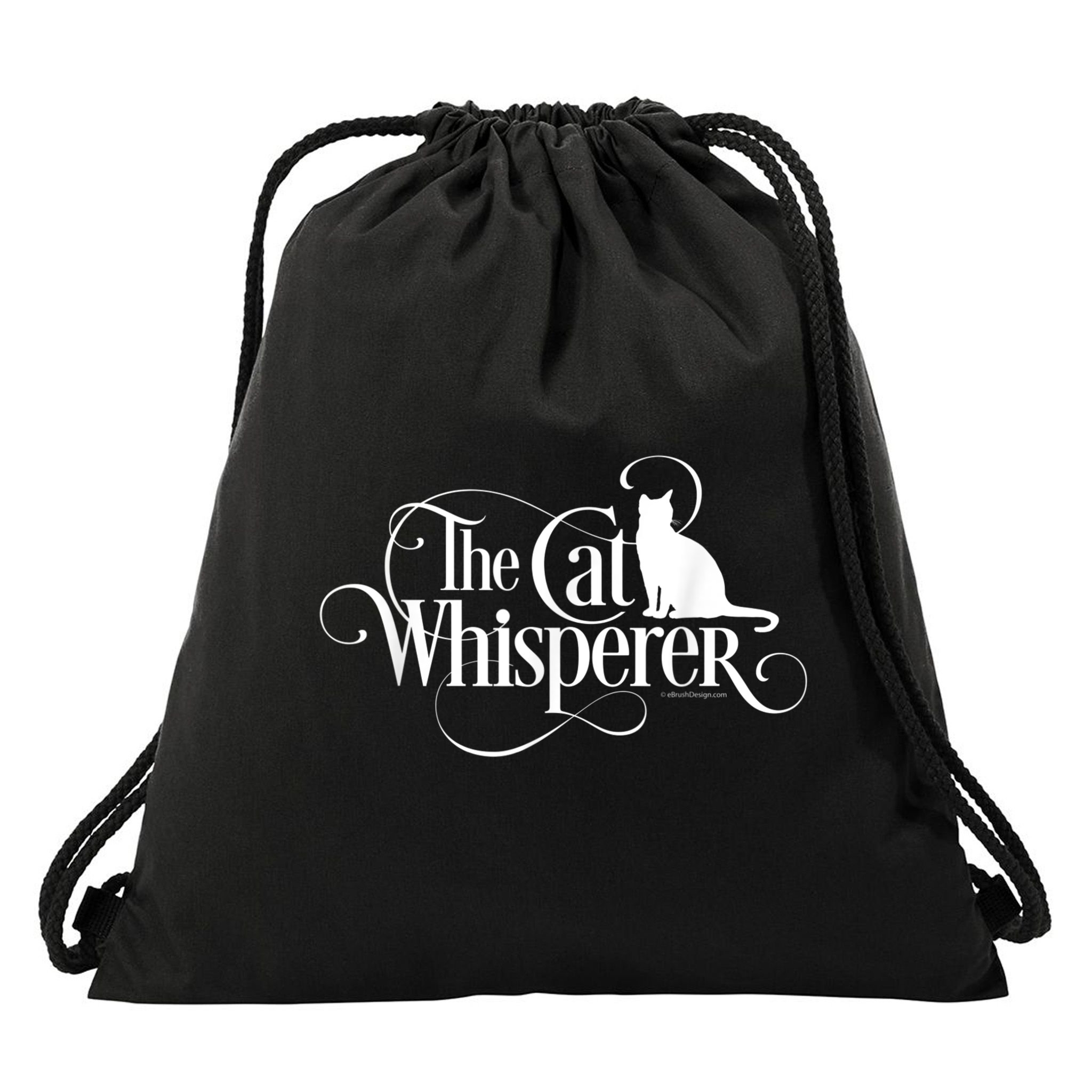The Cat Whisperer Cat Lover Drawstring Bag
