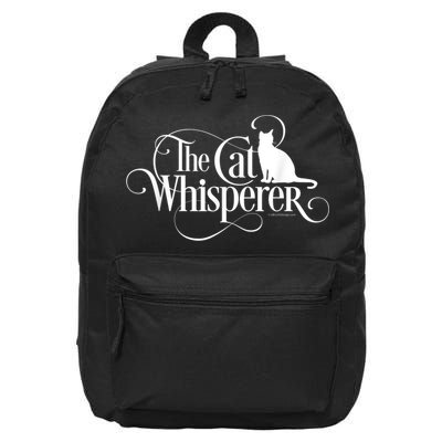 The Cat Whisperer Cat Lover 16 in Basic Backpack