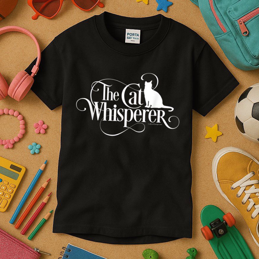 The Cat Whisperer Cat Lover Kids T-Shirt