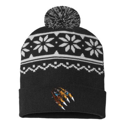 Tiger Claws Wildlife Zoologist Safari Zoo Lover Zookeeper USA-Made Snowflake Beanie