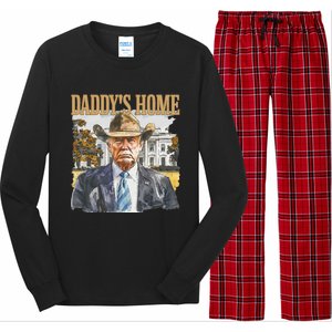 Trump Cowboy Western DaddyS Home Maga Take America Back Long Sleeve Pajama Set