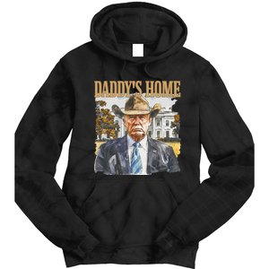 Trump Cowboy Western DaddyS Home Maga Take America Back Tie Dye Hoodie