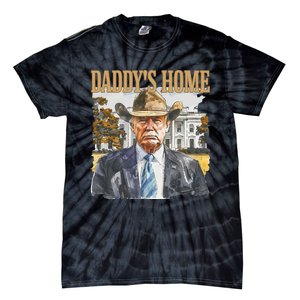 Trump Cowboy Western DaddyS Home Maga Take America Back Tie-Dye T-Shirt