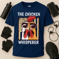 The Chicken Whisperer Farmer Chicken Cooling Performance Crew T-Shirt
