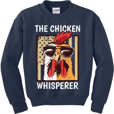 The Chicken Whisperer Farmer Chicken Kids Sweatshirt