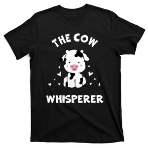 The Cow Whisperer Cute Black And White Resting Cow T-Shirt