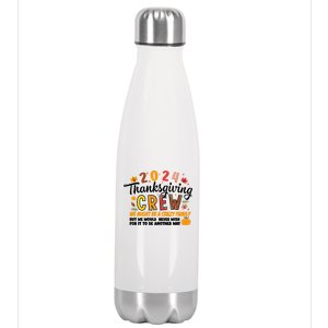 Thanksgiving Crew We Might Be A Crazy Family Stainless Steel Insulated Water Bottle