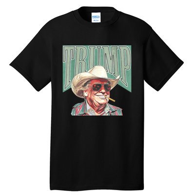 Trump Cowboy Western Make America Great Tall T-Shirt