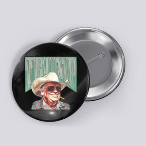 Trump Cowboy Western Make America Great Button