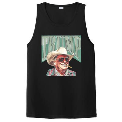 Trump Cowboy Western Make America Great PosiCharge Competitor Tank