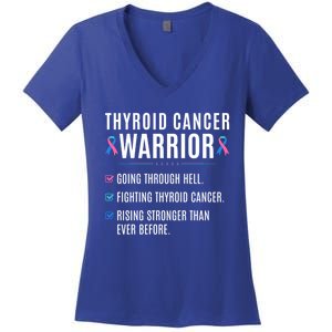 Thyroid Cancer Warrior Awareness Survivor To Do List Gift Women's V-Neck T-Shirt