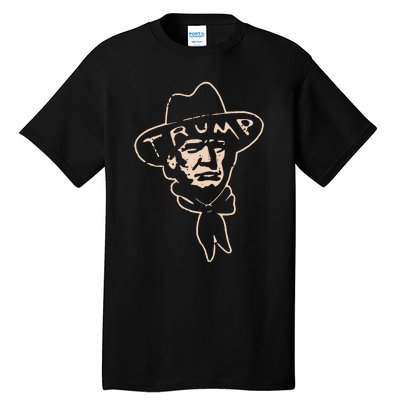 Trump Cowboy Western Donald Trump Tall T-Shirt