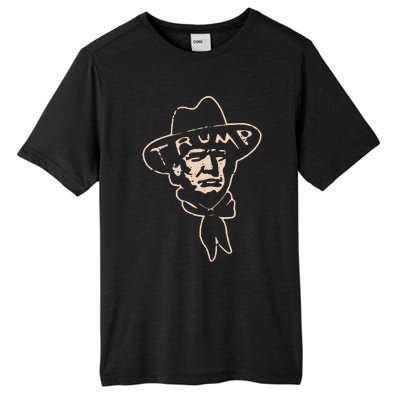 Trump Cowboy Western Donald Trump Tall Fusion ChromaSoft Performance T-Shirt