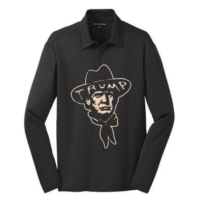 Trump Cowboy Western Donald Trump Silk Touch Performance Long Sleeve Polo