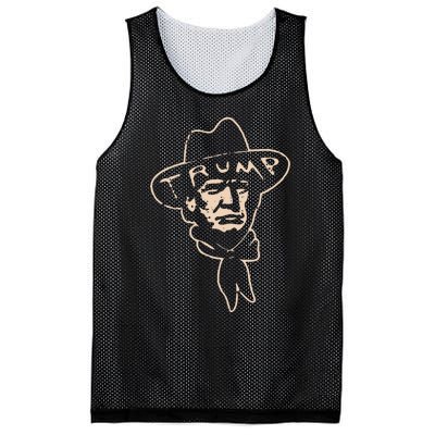 Trump Cowboy Western Donald Trump Mesh Reversible Basketball Jersey Tank