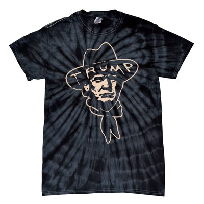 Trump Cowboy Western Donald Trump Tie-Dye T-Shirt