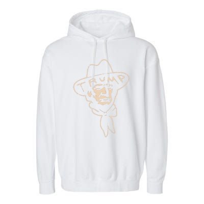 Trump Cowboy Western Donald Trump Garment-Dyed Fleece Hoodie