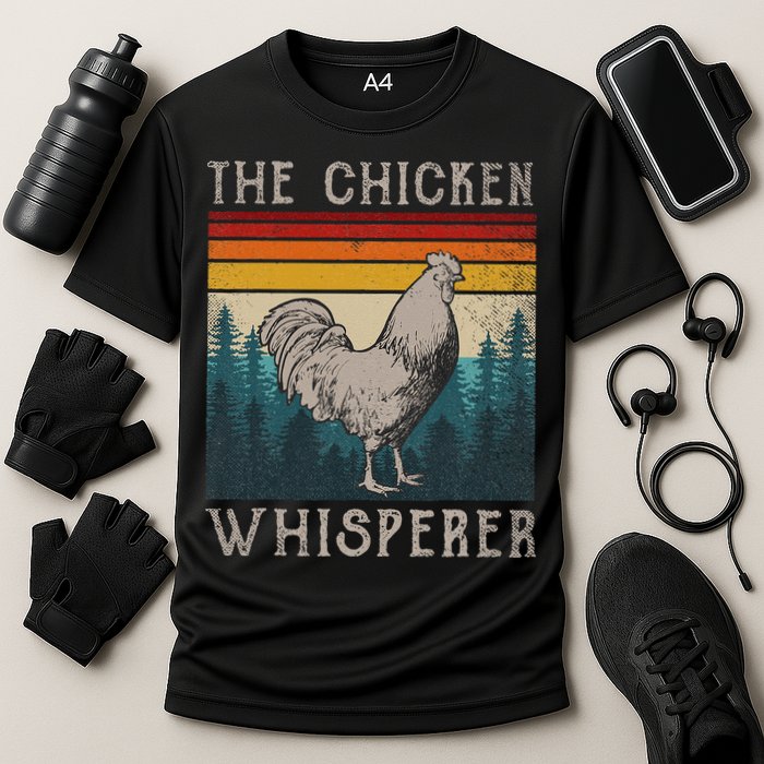 The Chicken Whisperer Funny Chicken Lover Farming Cooling Performance Crew T-Shirt