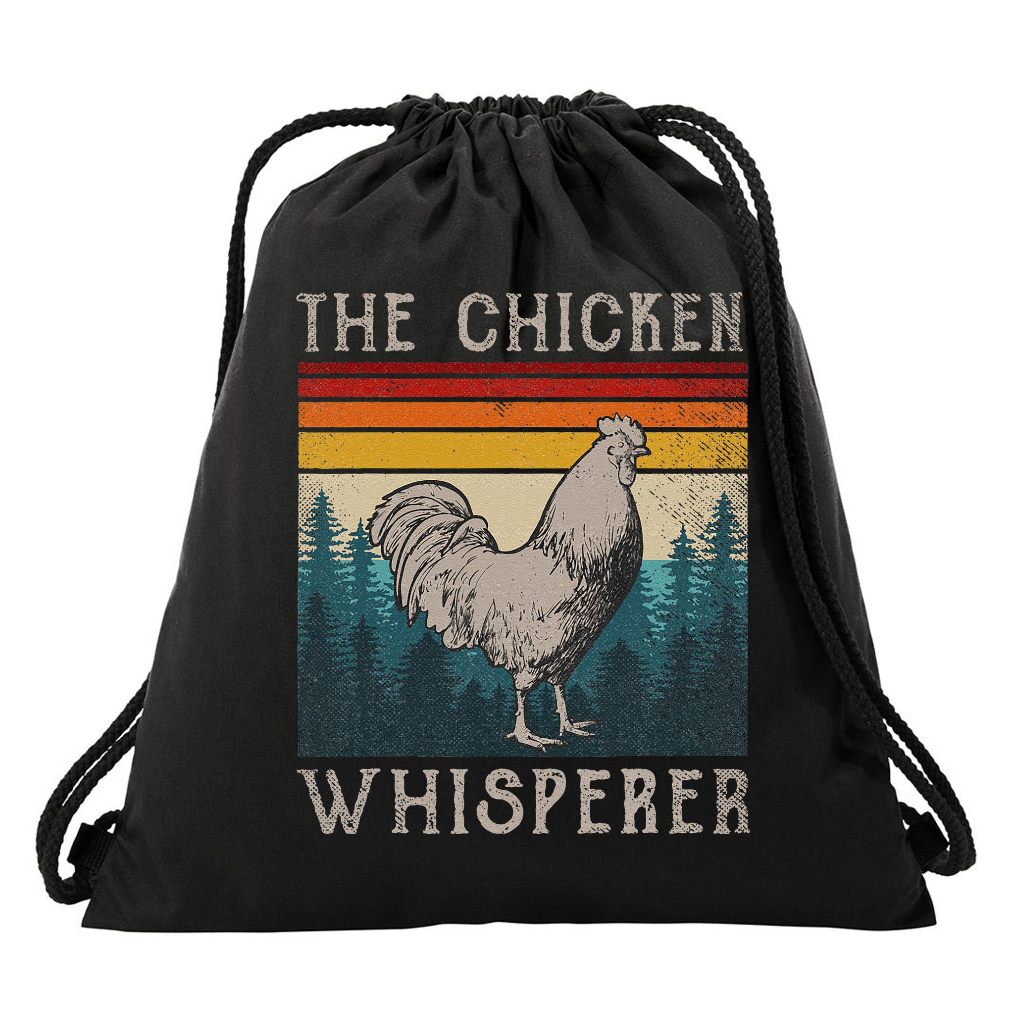The Chicken Whisperer Funny Chicken Lover Farming Drawstring Bag