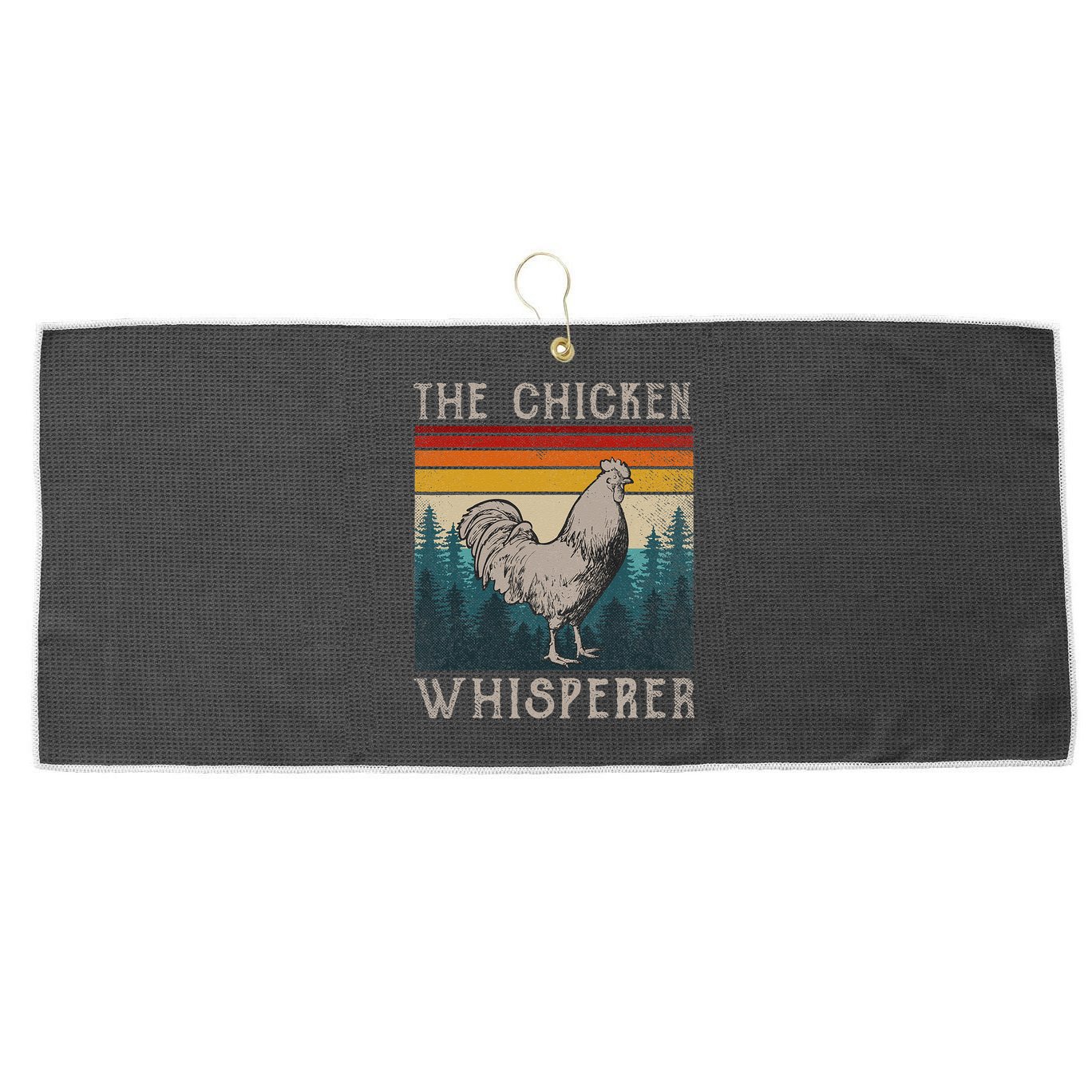 The Chicken Whisperer Funny Chicken Lover Farming Large Microfiber Waffle Golf Towel