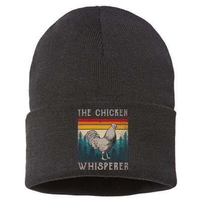 The Chicken Whisperer Funny Chicken Lover Farming Sustainable Knit Beanie